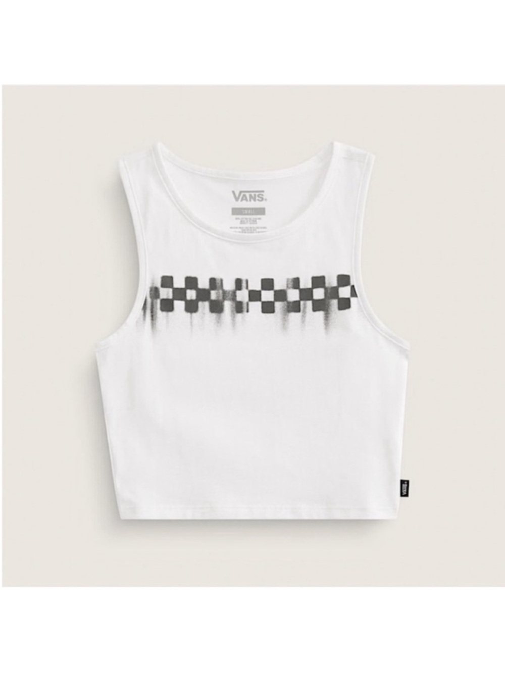 NWT Vans Checker graphic crop tank size small - Picture 2 of 5